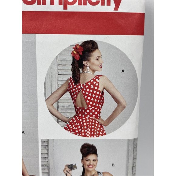 Simplicity Pattern 8051 AA Size 10-18 Sun Dress UNCUT pinup rockabilly marilyn - Picture 3 of 10